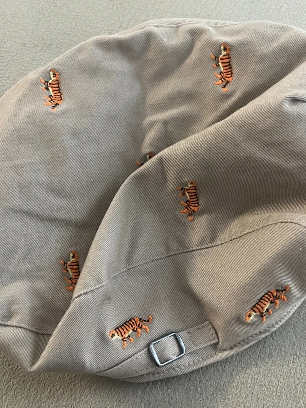 Janie and Jack Newsboy Lining Beige/Tan Boys Lining Hat Size 6-8